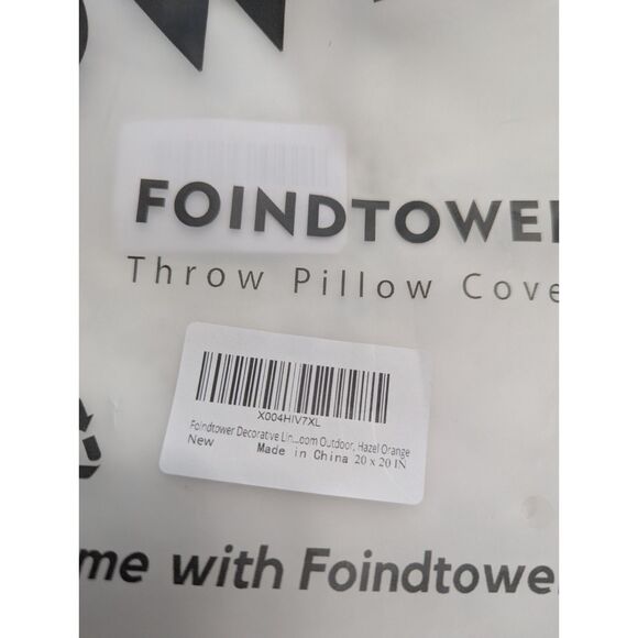 🛏️ Foindtower Linen Pillow Covers 20x20" Hazel NWT - Picture 4 of 9